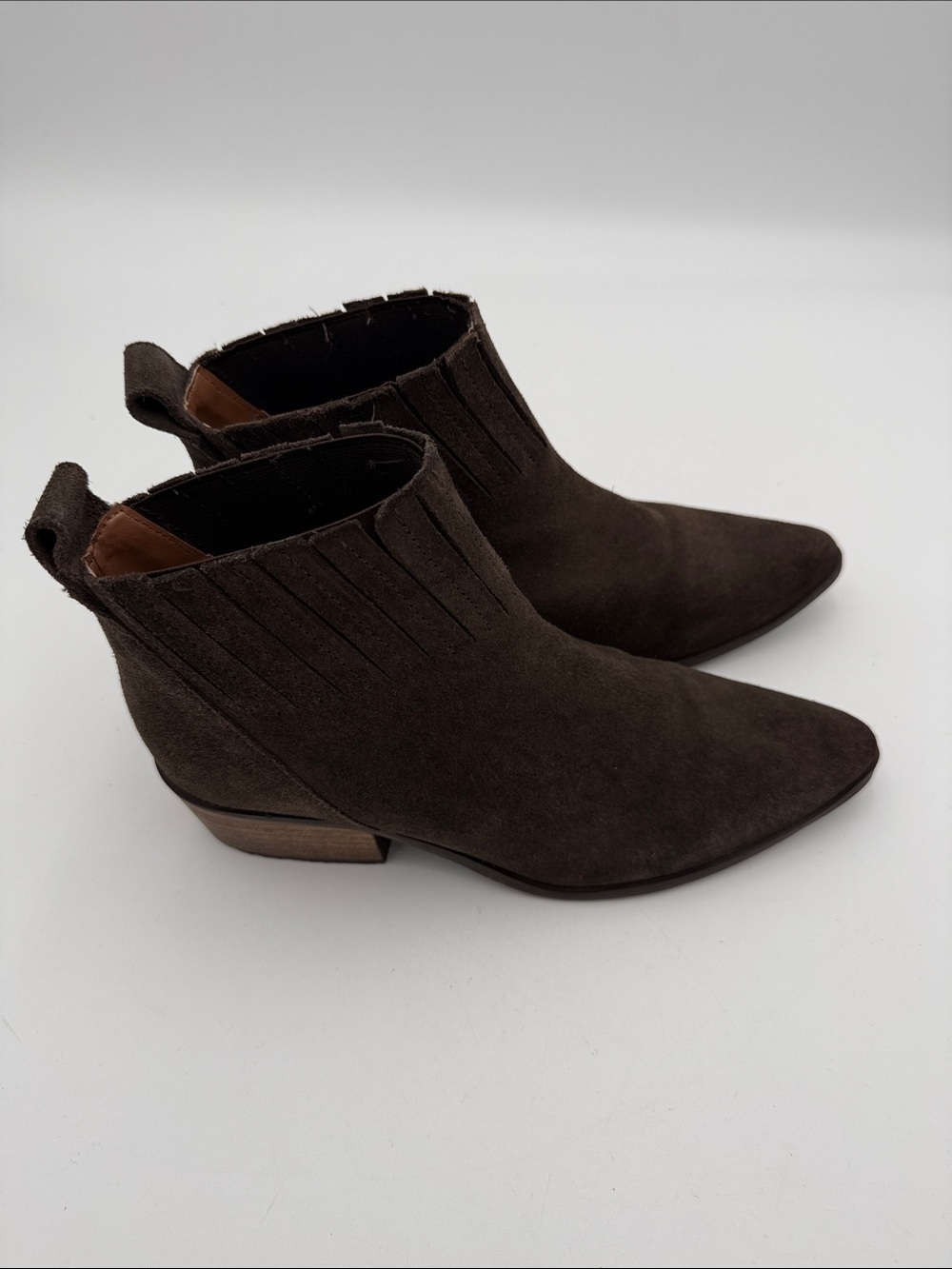 Coconut Matisse suede women ankle boots 9M pull on festival Casual Y2K brown